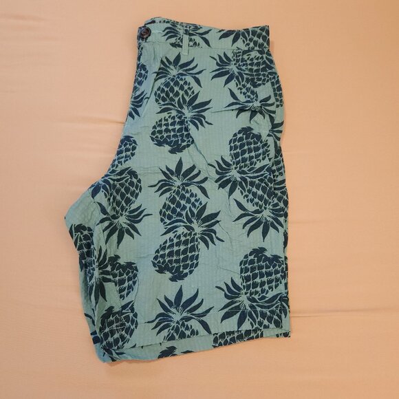 Jachs NY Pineapple Print Seersucker Short, 31" - Picture 1 of 4